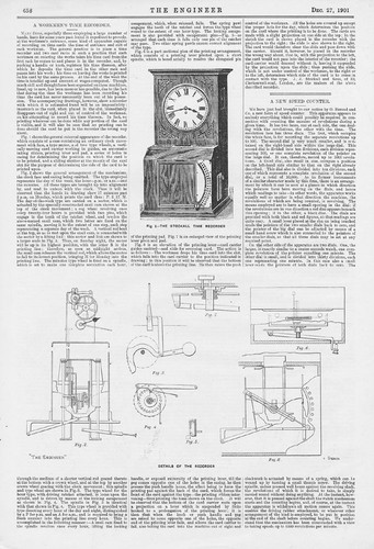 Workman time recorder - a,