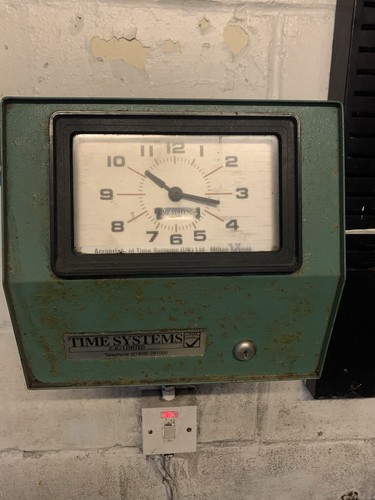 Vintage time systems clocking - vintage,