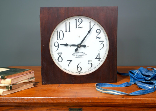Antique time recording - antique, clock
